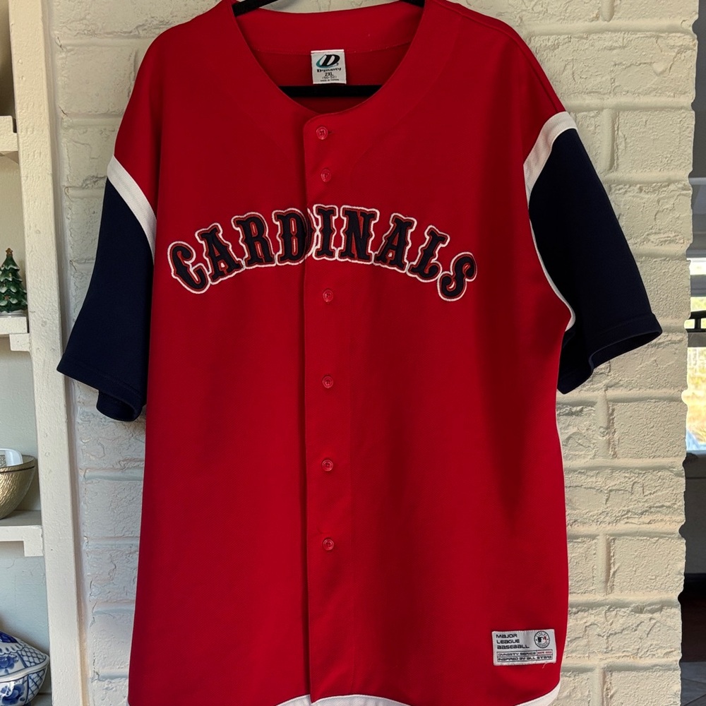 Vintage 90’s Cardinals Baseball Button Up Short Sleeved Jersey Size 2XL